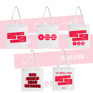 KPOP Zippered Canvas Bag Bangtan Boys 2026 World Tour ARIRANG Non-woven Bags Canvas Bag