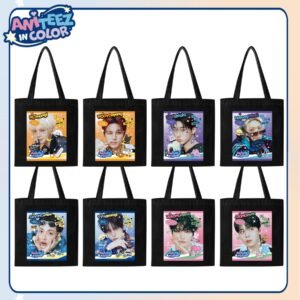 KPOP Zippered Canvas Bag ATEEZ Non-woven Bags ANITEEZ Canvas Bag