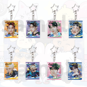 KPOP Acrylic Keychain ATEEZ San Mingi Jongho Yunho Seonghwa Yeosang Wooyoung Hongjoong Plastic Keys Charm