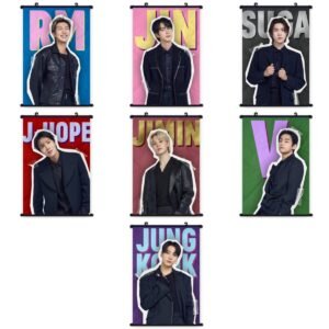 #Bangtan-P01 KPOP Bangtan Boys Photo Tapestry Fabric Poster Jungkook Taehyung Jimin Jin Rm Suga Jhope Hanging Pictures