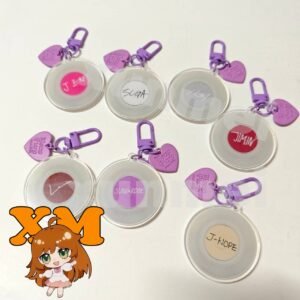 #Bangtan-KEY012 KPOP Bangtan Boys Acrylic Keychain Plastic Keychain Jungkook Taehyung Jimin Jin Rm Suga Jhope Plastic Keys Charm