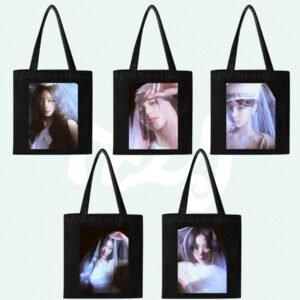 #ITZY002 KPOP Zippered Canvas Bag Yeji Lia Ryujin Chaeryeong Yuna Non-woven Bags ITZY Canvas Bag