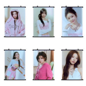 #BM-P02 KPOP BABYMONSTER Photo Tapestry Fabric Poster Ruka Pharita Asa Ahyeon Rami Rora Chiquita Hanging Pictures