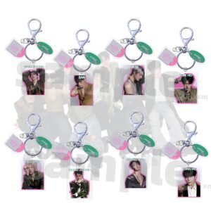 #ATEEZ-KEY04 KPOP ATEEZ GOLDEN HOUR : Part.5 Acrylic Keychain San Mingi Jongho Yunho Seonghwa Yeosang Wooyoung Hongjoong Plastic Keys Charm