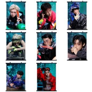 KPOP ATEEZ Photo Tapestry Fabric Poster ATEEZ GOLDEN HOUR : Part.5 Hanging Pictures