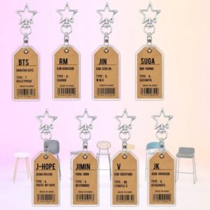 #Bangtan-KEY025 KPOP Bangtan Boys Acrylic Keychain Plastic Keychain Jungkook Taehyung Jimin Jin Rm Suga Jhope Plastic Keys Charm