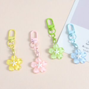 10pcs Colored Small Flower Keychain Cute Key Pendant Bag Accessory Keychain Accessories