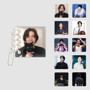 5PCS Loose Leaf Keychain KPOP Photo Book Keychain SUGA JHOPE RM Acrylic Keychain Acrylic Key Charm