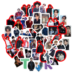 50pcs 5cm KPOP Bangtan Stickers Taekook Jungkook Taehyung Character Stickers
