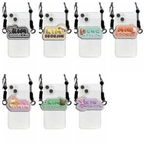 KPOP Phone Back Clip High Quality Acrylic Cartoon Phone Lanyard For JK V JIMIN SUGA JHOPE JIN RM