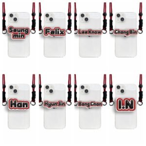 KPOP STRAYKIDS Phone Back Clip High Quality Acrylic Cartoon Phone Lanyard