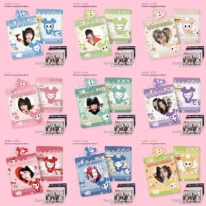 KPOP TWICE Cartoon Card Album 20 pages 40 card slots Storage Album Star Acrylic Pendant 3-inch Photo Card Album Fans Collection Gift