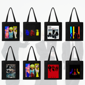 KPOP G-DRAGON TAEYANG DAESUNG Canvas Bag Cartoon Pattern Backpack without Zipper Black Canvas Bag