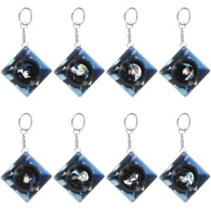 8pcs/set KPOP STRAYKIDS Acrylic Keychain STRAYKIDS SUIATSU Rotating CD record keychain Plastic Keys Charm