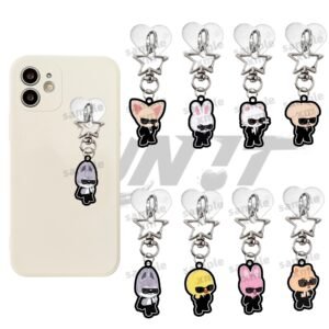 8PCS/SET KPOP Acrylic Kechain Straykids Comes With Adhesive Heart Hook Mobile Mobile Pendant KPOP Acrylic Keychain Plastic Keys Charm