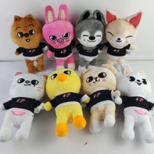 KPOP Plushes Kpop Stray Wholesale Soft Plush Keychain SKZ Plush Keychain Digital Photo Hyunjin Felix Bangchan Lee Know Fan Toy